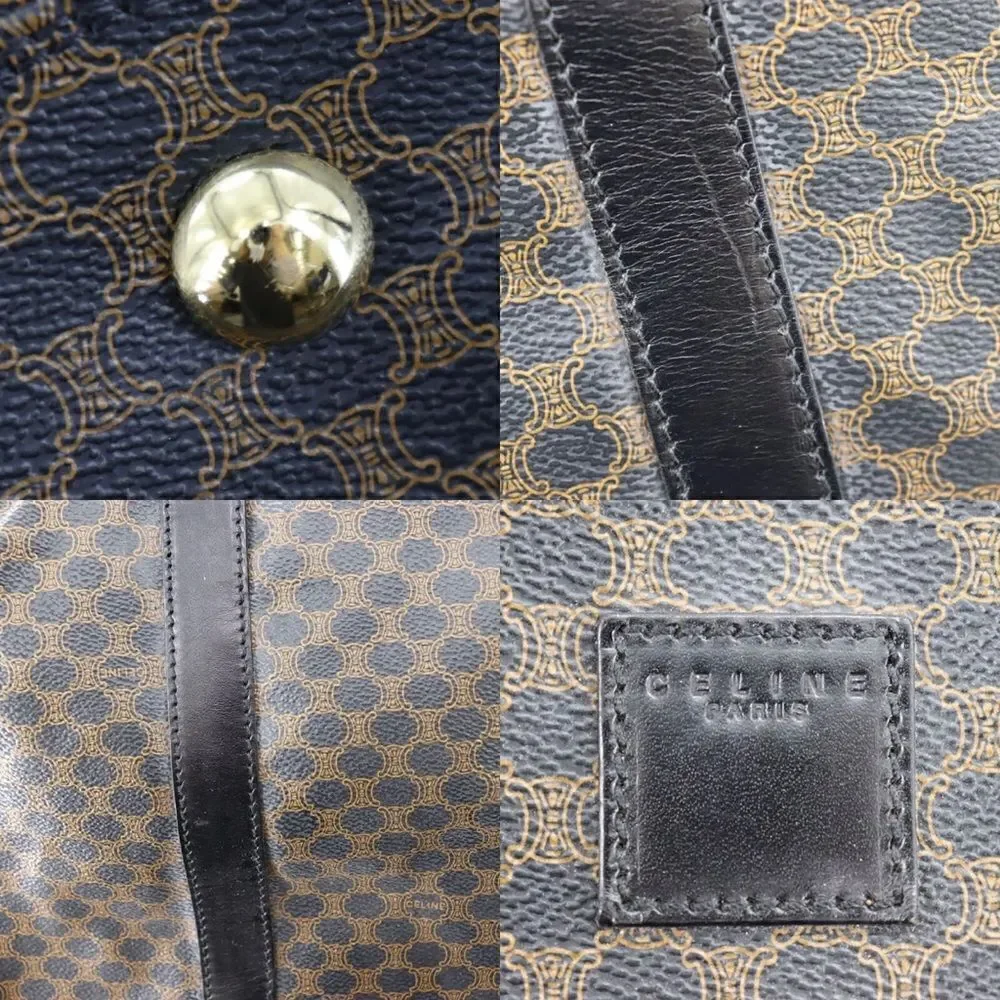 CELINE Black Brown Pvc Leather Travel Bag 🧳 MC98/2